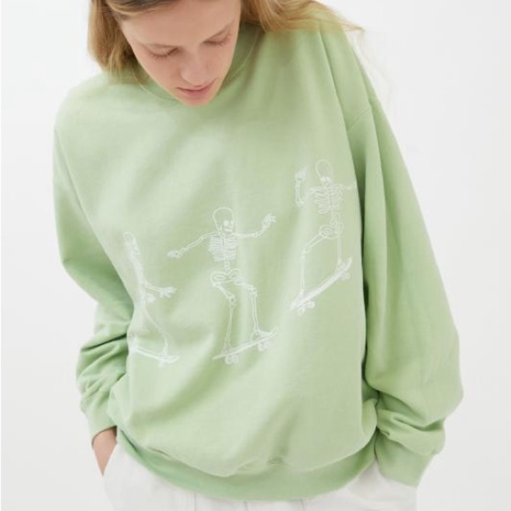 Project Social T Skateboard Skeletons Oversized Sweatshirt